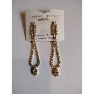 Swarovski Art Deco Austrian Crystal Chandelier Earrings